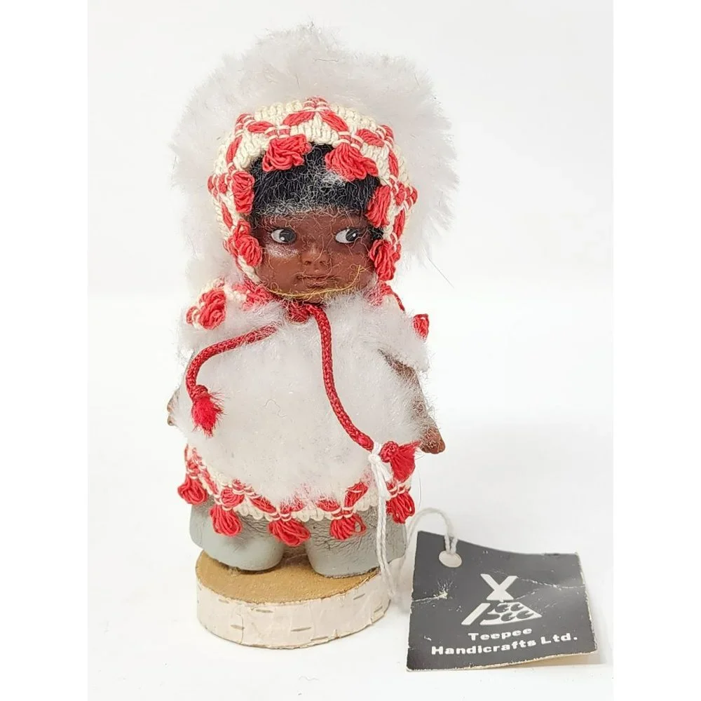 Vintage Teepee Handcrafts Limited Made In Canada Eskimo‎ Doll